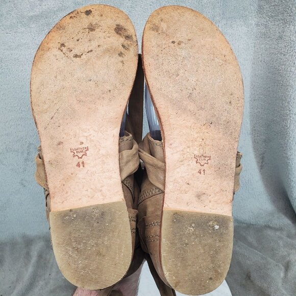 Free People Shoes Womens EU 41 US 9.5-10 Brown Leather Delaney Gladiator Sandals - Picture 9 of 11